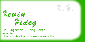 kevin hideg business card